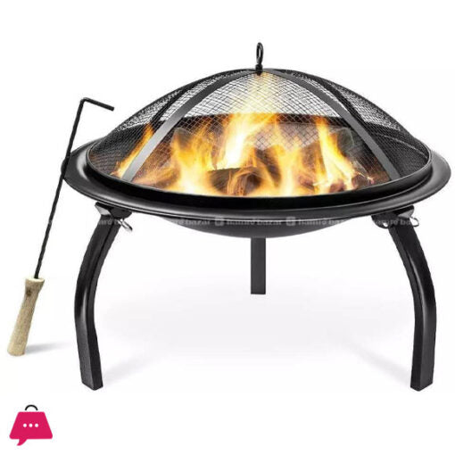 Outdoor New Folding Foot Portable Round Brazier Heating Stove Barbecue Grill